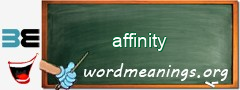 WordMeaning blackboard for affinity